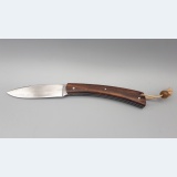 couteau Grimpeur Lame Damas Carbone et Bois de Fer