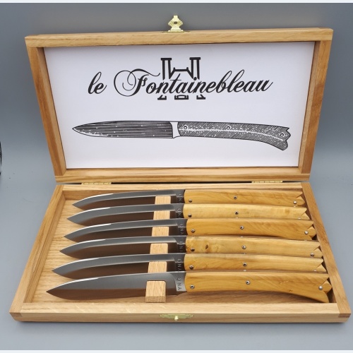 Coffret 6 couteaux Fontainebleau buis