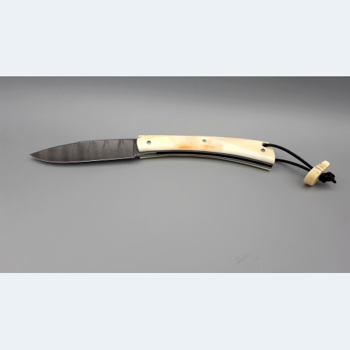 Grimpeur Lame Damas Carbone et Ivoire de Phacochère