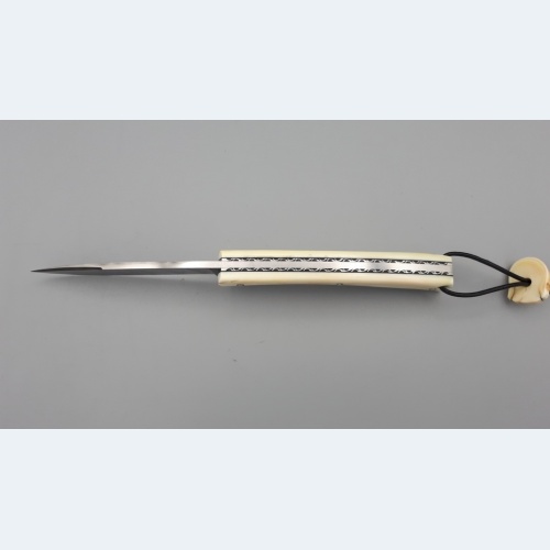 Grimpeur Lame Damas Carbone et Ivoire de Phacochère