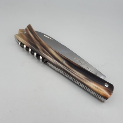 Couteau Fontainebleau tire-bouchon Corne