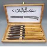Coffret 6 couteaux Fontainebleau buis