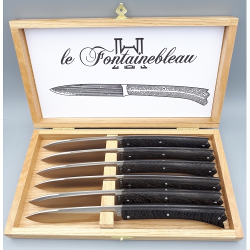 Coffret de 6 couteau Fontainebleau Wengé